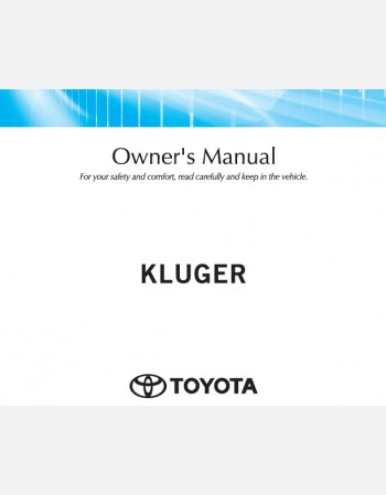 toyota kluger 2023-2024 owners manual